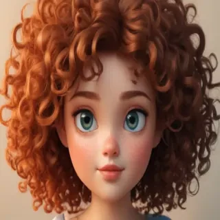 cartoon characters with curly hair