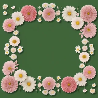 flower border transparent