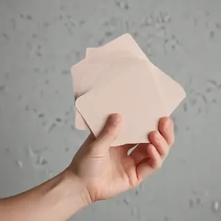 holding card