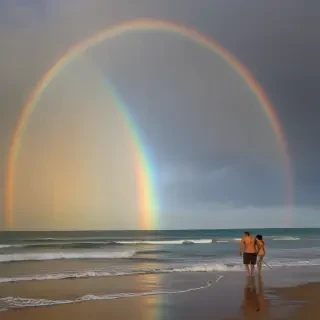 rainbow back round