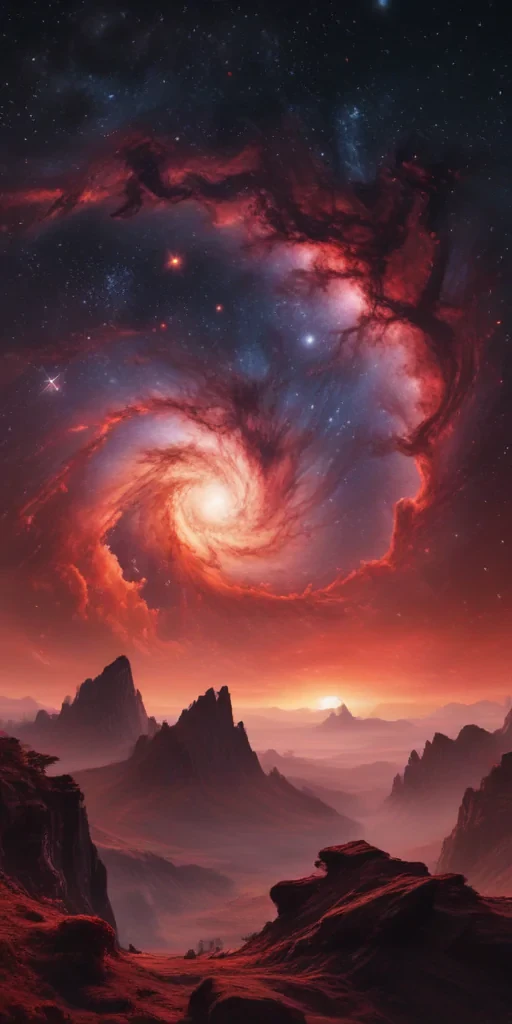 galaxy red wallpaper