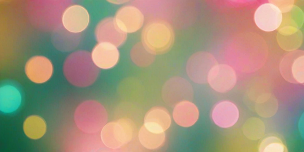 create a colorful bokeh background with blurred circles of light in shades of pink, green, blue, and yellow