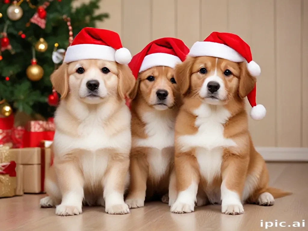 cute christmas dogs