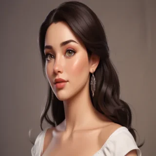 brunette cartoon character