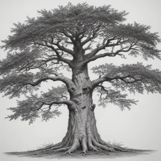 tree drawing png