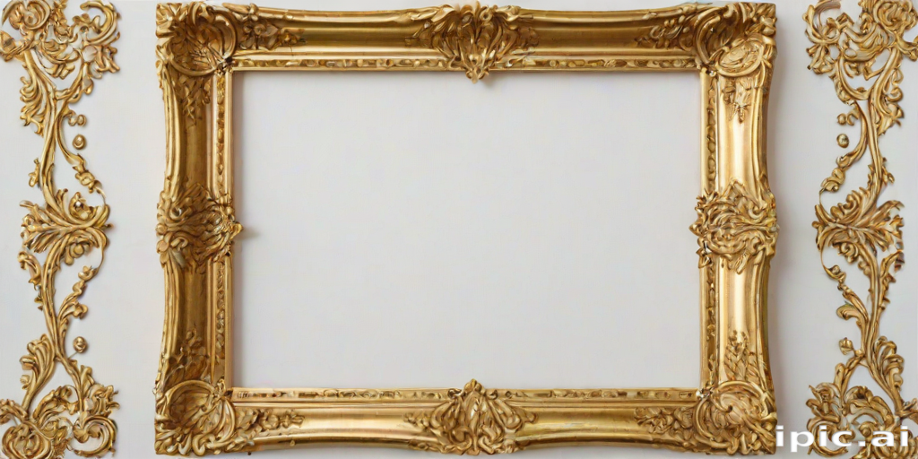 gold frame transparent