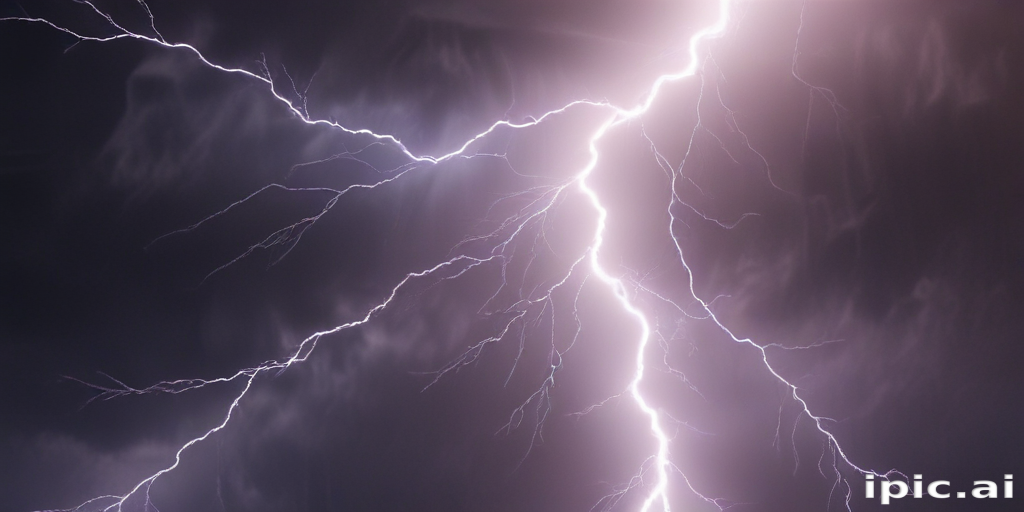 Majestic Lightning Strikes Illuminate the Night Sky with Intense Energy
