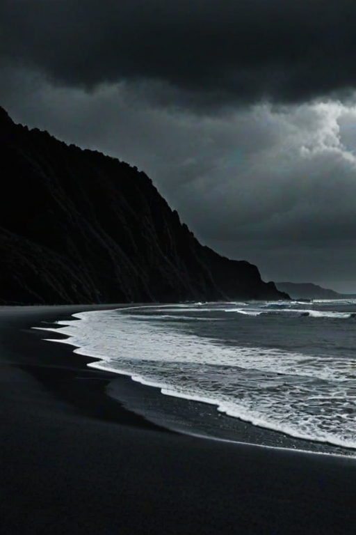 dark beach wallpaper