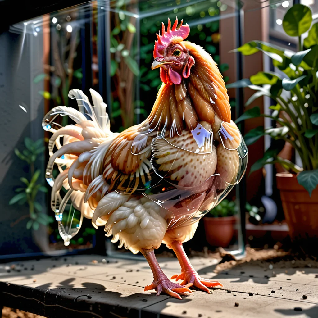 transparent chicken