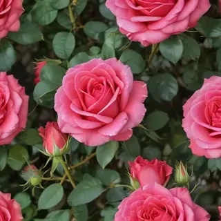 roses in background