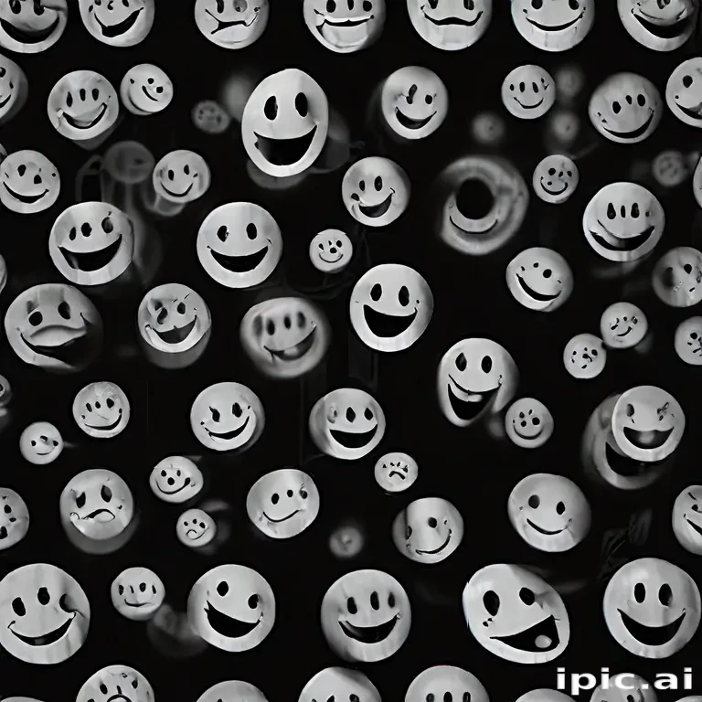 white smiley face black background