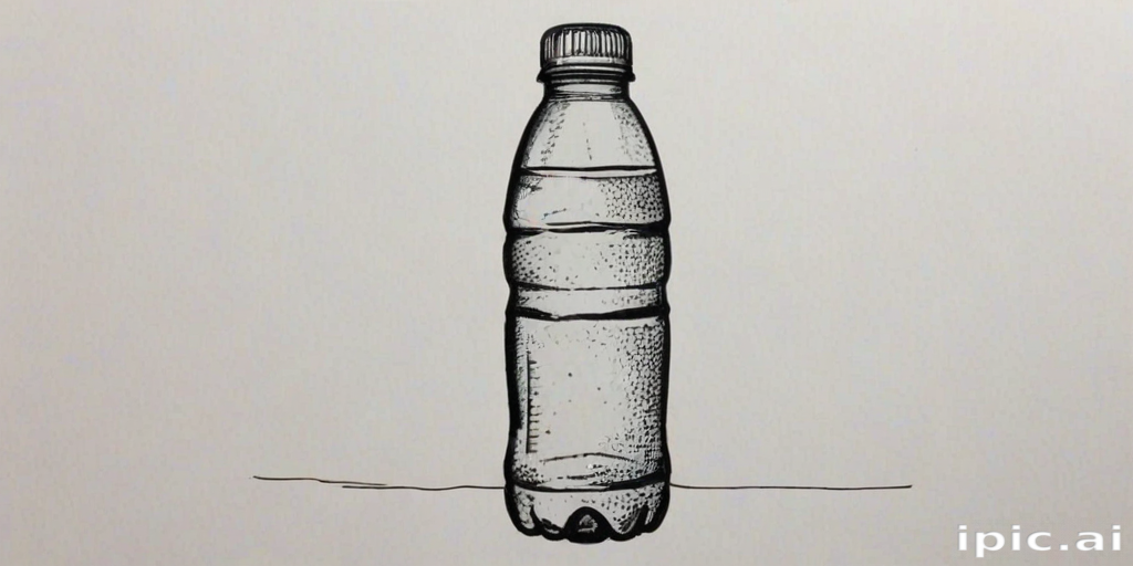 water bottle drawing