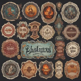 vintage stickers png