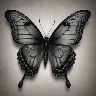 black butterfly outline