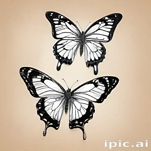 pictures of drawings of butterflies