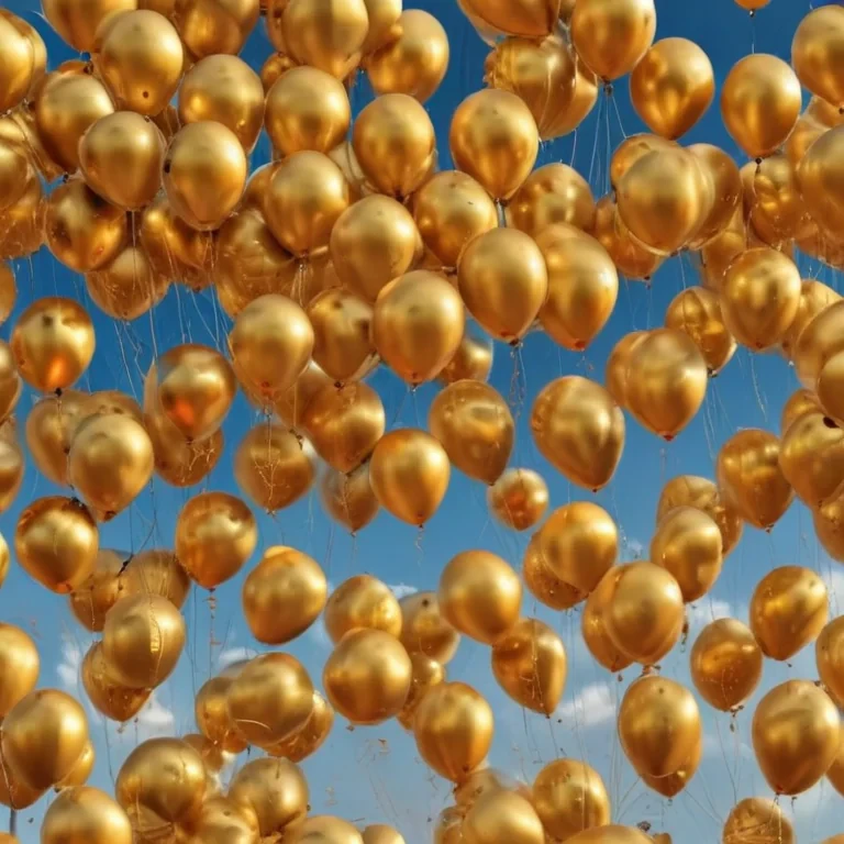 golden balloons