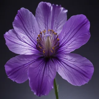 transparent purple flower