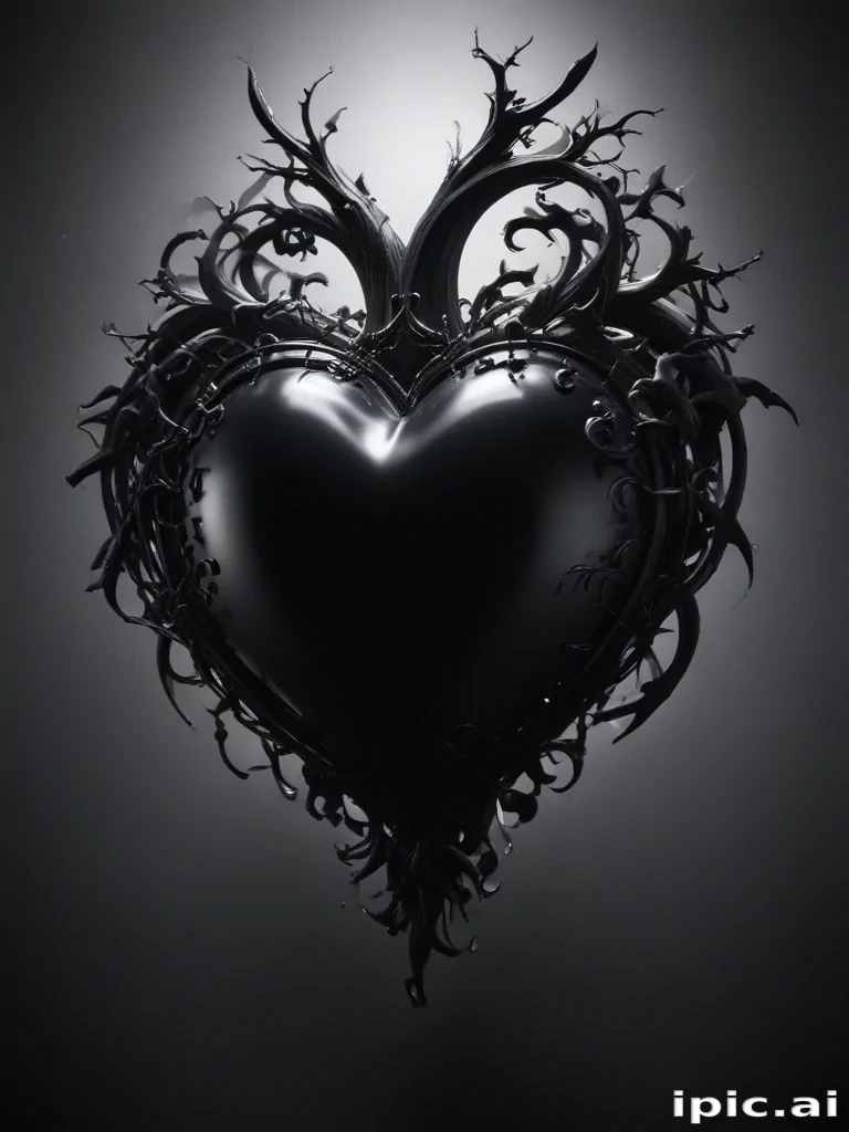 wallpaper black heart