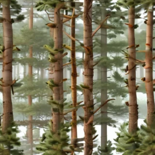 pine trees transparent background