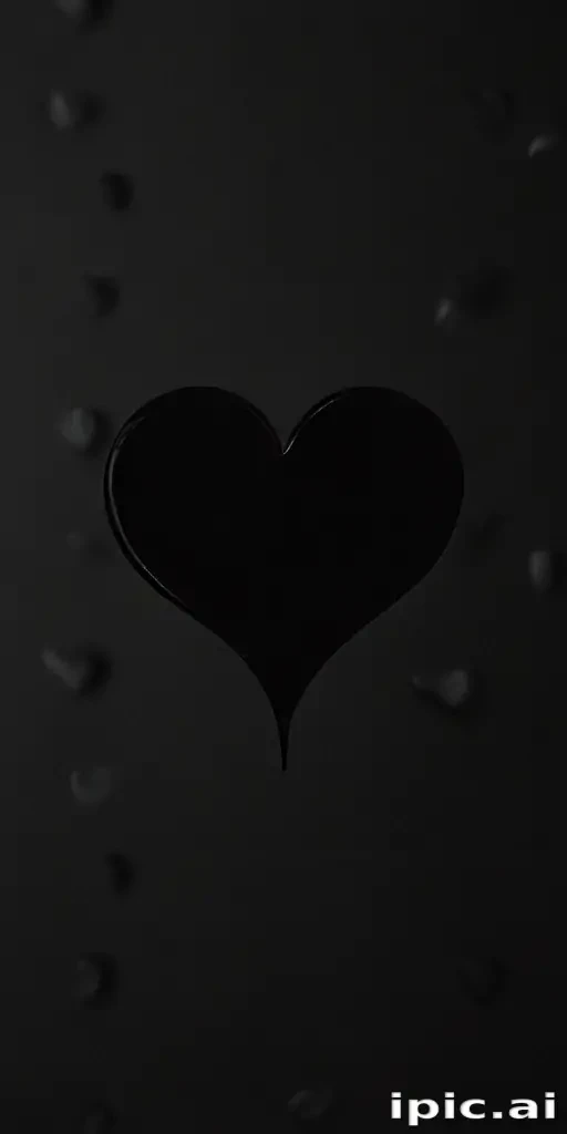 aesthetic black heart wallpaper