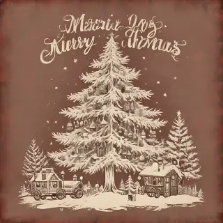 merry christmas vintage