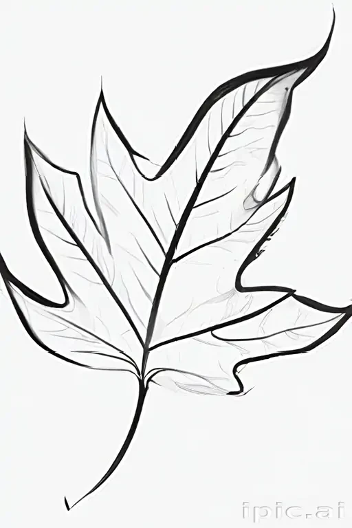 leaf clip art black and white