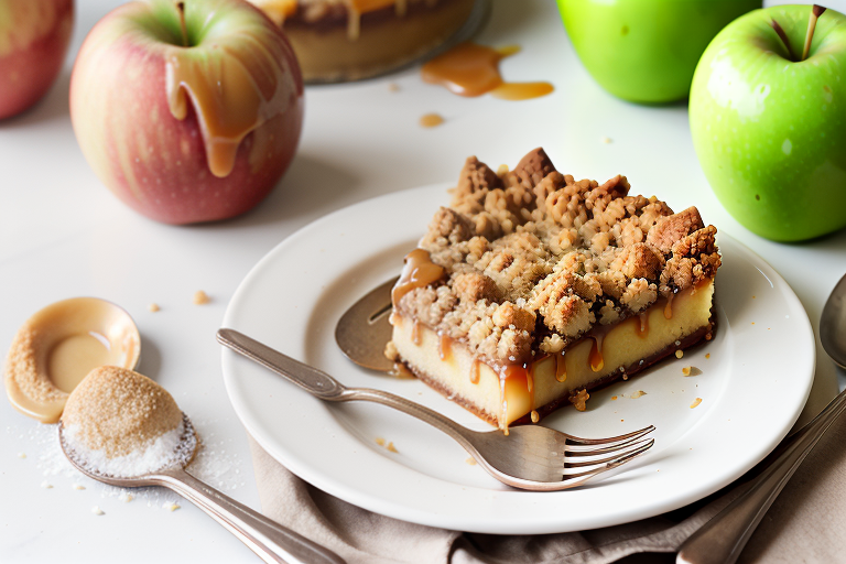 salted caramel apple crumble cake