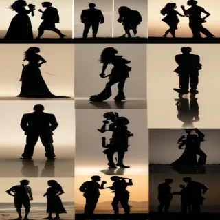 people silhouettes