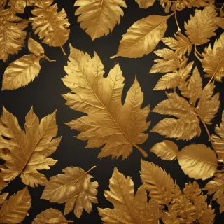 gold leaves png