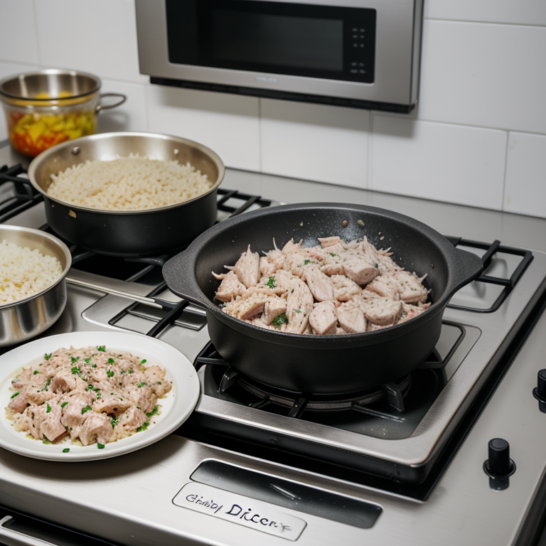how long to cook diced chicken on stove