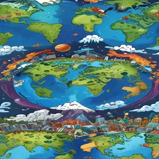 cartoon picture planet earth