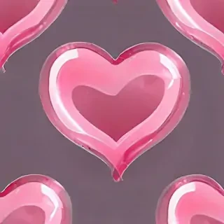 transparent pink heart