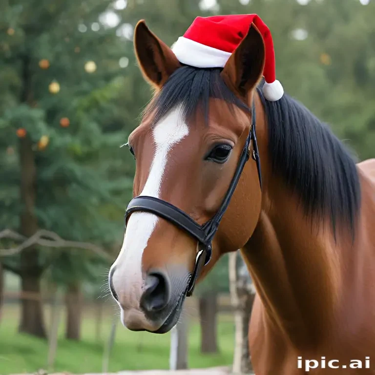 pictures of christmas horses