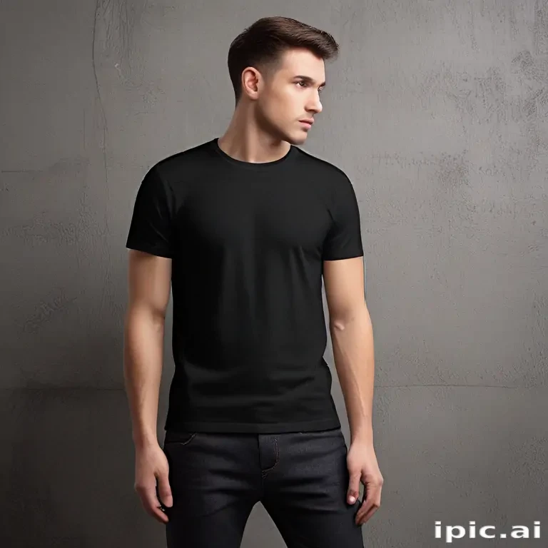black tee shirt mockup