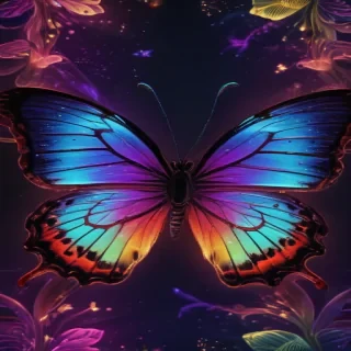neon butterfly wallpaper