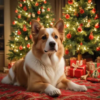 christmas dog backgrounds