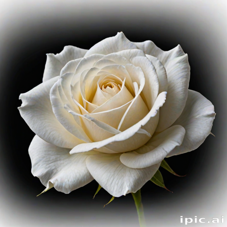 white rose on black