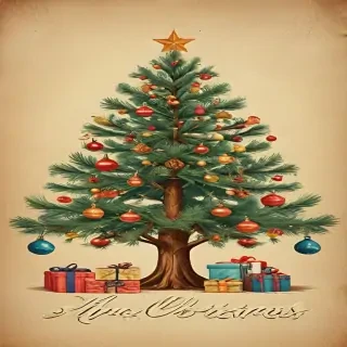 vintage merry christmas