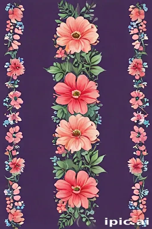 flowery border clipart