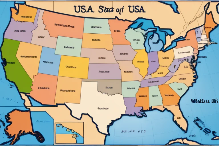 map of usa with states