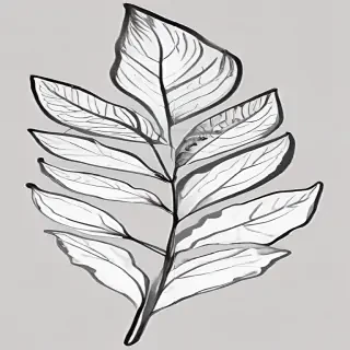 black and white leaf clip art