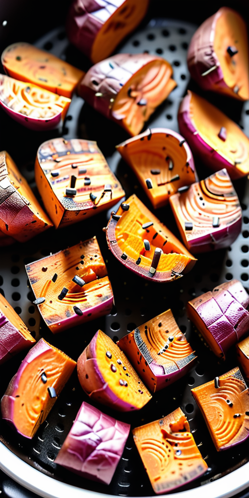 air fryer sweet potatoes cubes