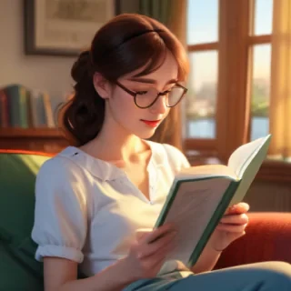 cartoon of reading