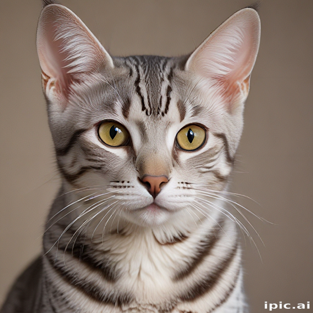 A Strikingly Beautiful Silver Tabby Cat with Enchanting Green Eyes.