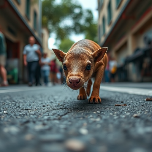 Regenerate the image with a high-resolution DSLR camera, 50mm lens, f/1.8 aperture, 1/125s shutter speed, ISO 100, taken from a low-angle perspective to enhance depth and focus on the subject.