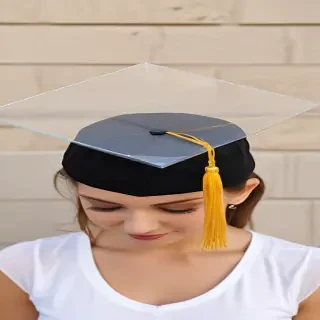 transparent graduation cap
