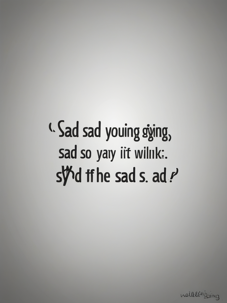 An Abstract Reflection on Sadness and the Complexity of Emotions